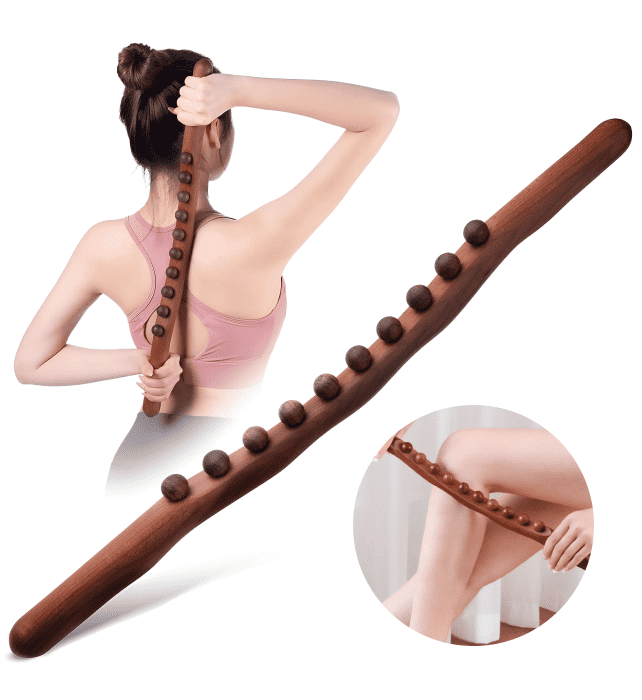 Lymphora™ – Bâton de massage en bois véritable pour un meilleur bien-être et une meilleure santé